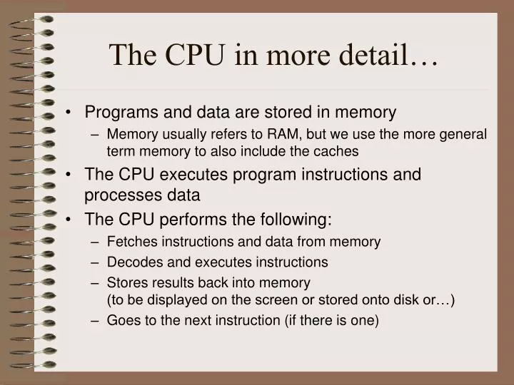the cpu in more detail