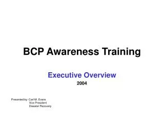 bcp awareness training