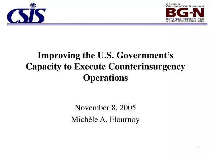 improving the u s government s capacity to execute counterinsurgency operations