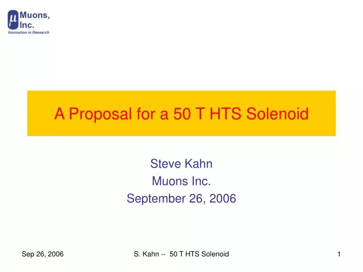 a proposal for a 50 t hts solenoid