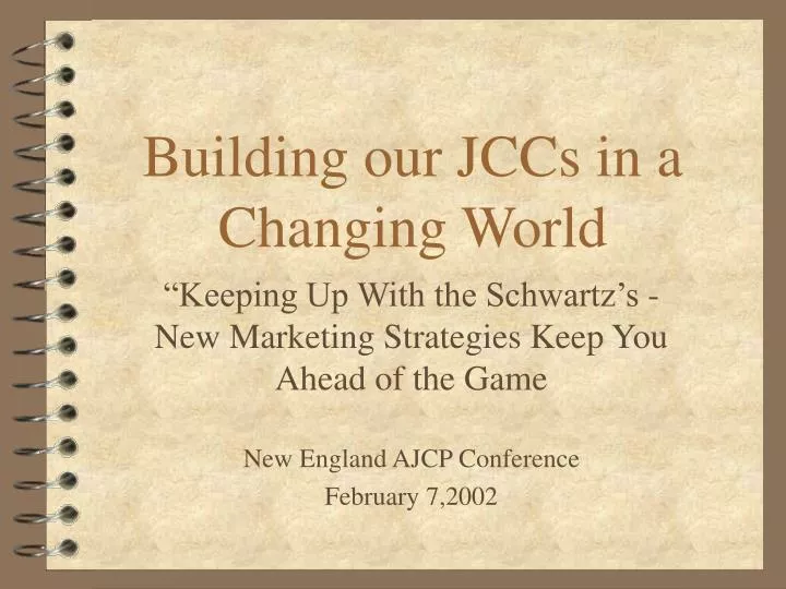building our jccs in a changing world