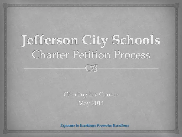 jefferson city schools charter petition process