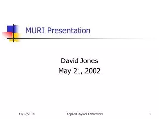 MURI Presentation