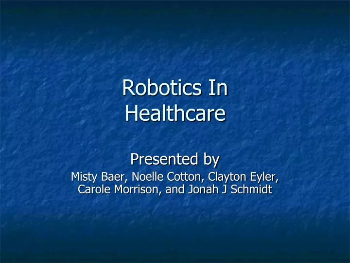 robotics in healthcare