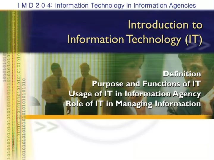 introduction to information technology it