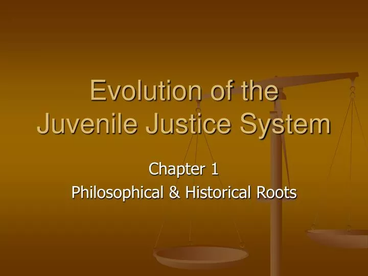 evolution of the juvenile justice system
