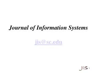 Journal of Information Systems jis@sc