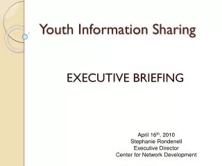 Youth Information Sharing