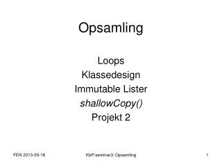 Opsamling