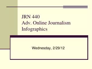JRN 440 Adv. Online Journalism Infographics