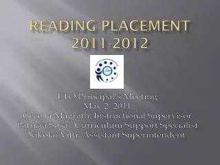 Reading placement 2011-2012