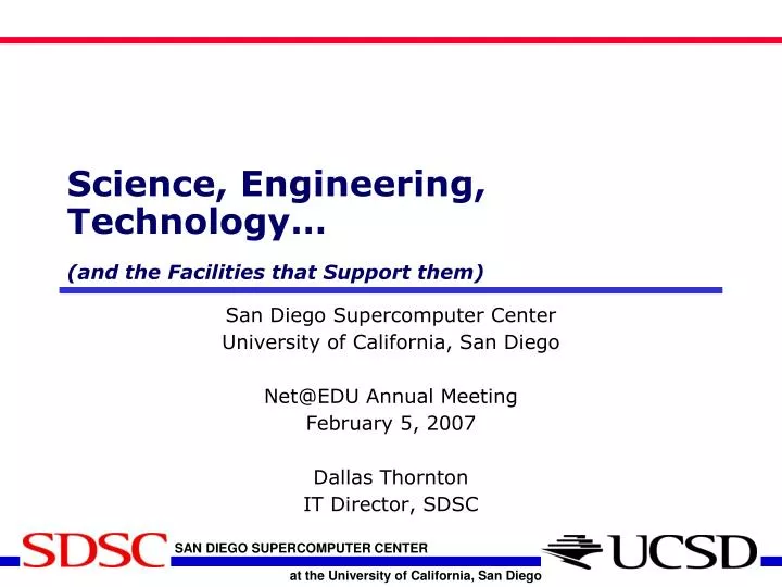 science engineering technology and the facilities that support them