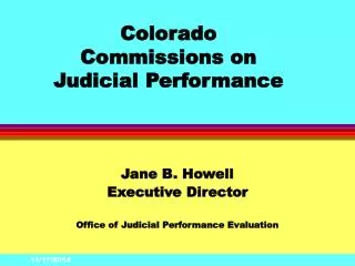 Colorado Commissions on Judicial Performance