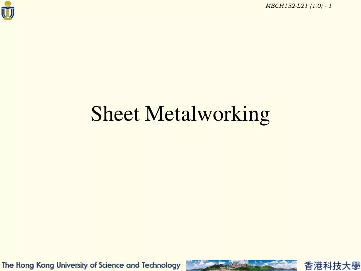 sheet metalworking
