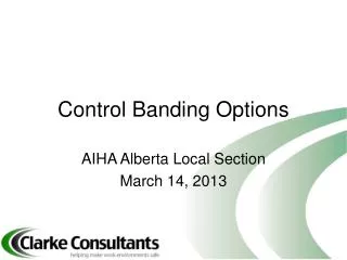 Control Banding Options