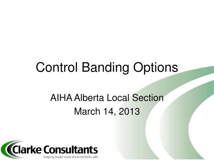 control banding options