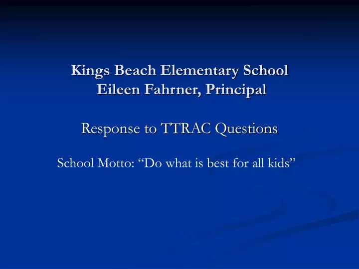kings beach elementary school eileen fahrner principal