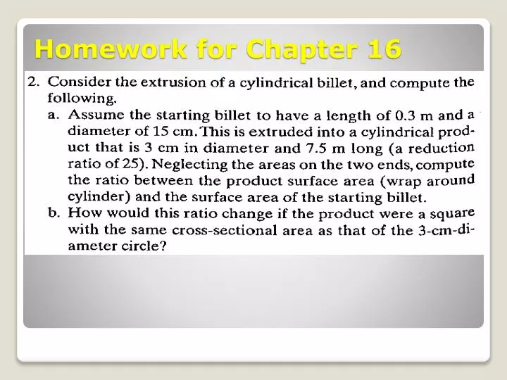 homework for chapter 16