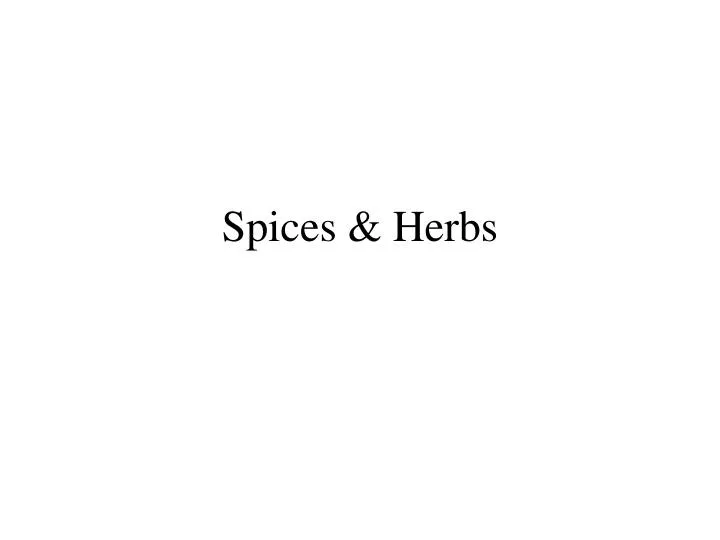 spices herbs