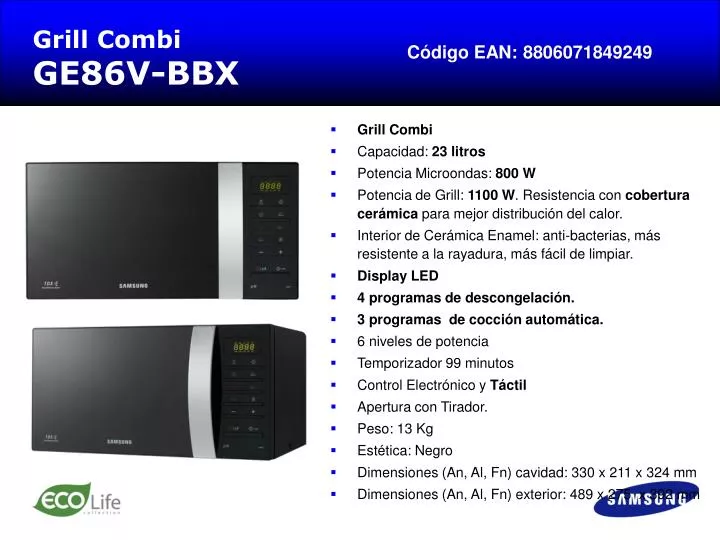 grill combi ge86v bbx