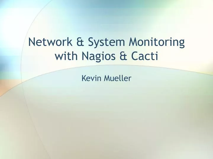 network system monitoring with nagios cacti