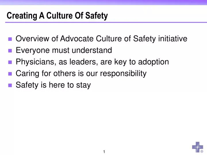 creating a culture of safety