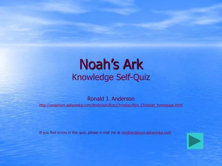 noah s ark knowledge self quiz