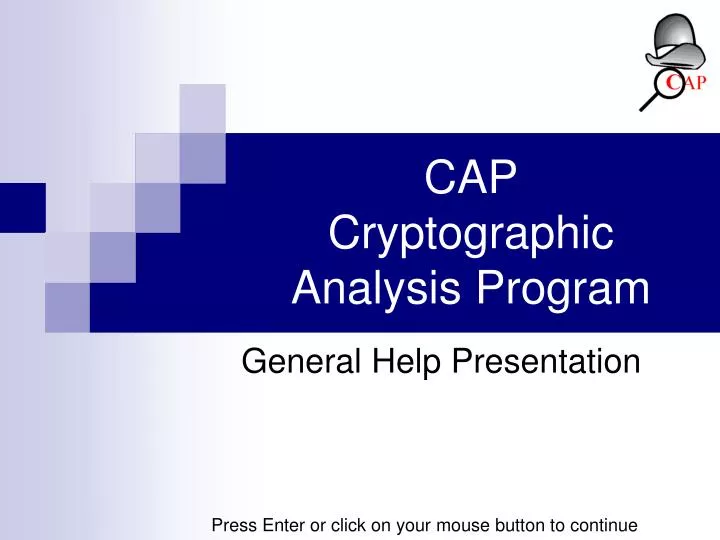 cap cryptographic analysis program