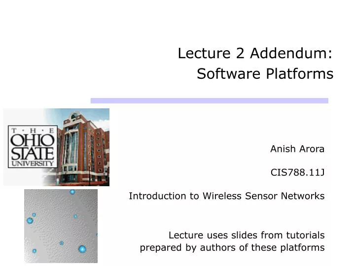 lecture 2 addendum software platforms