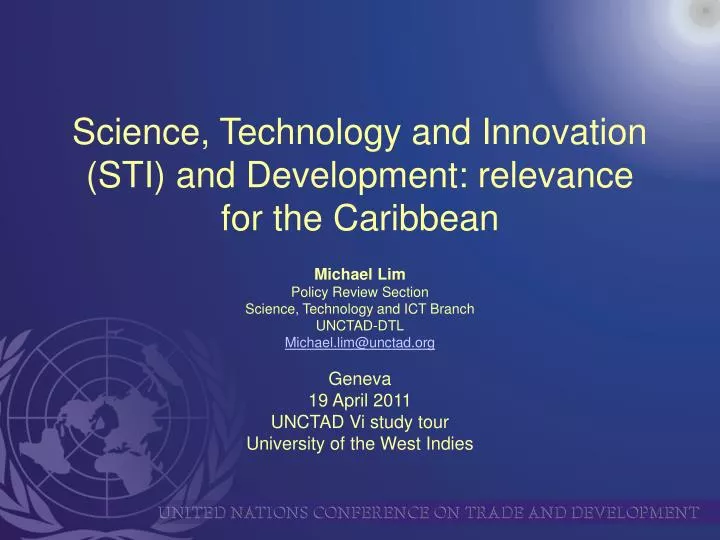 science technology and innovation sti and development relevance for the caribbean