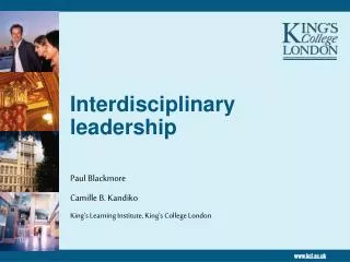 Interdisciplinary leadership