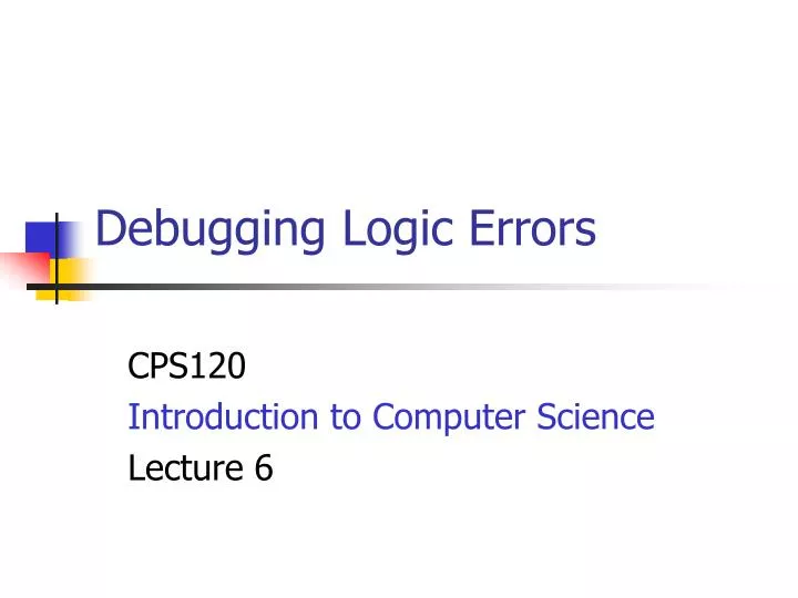 debugging logic errors
