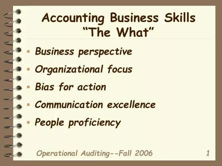 accounting business skills the what