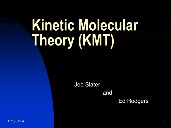 kinetic molecular theory kmt