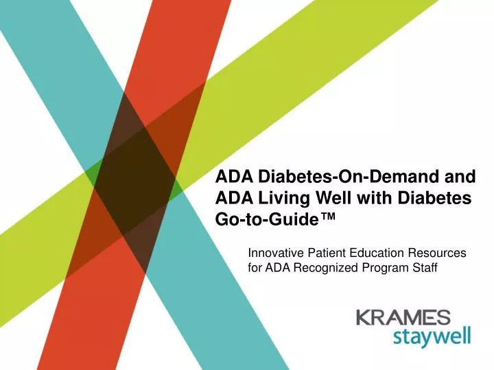 ada diabetes on demand and ada living well with diabetes go to guide