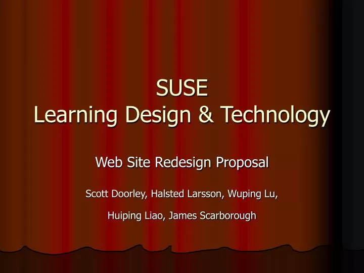 suse learning design technology