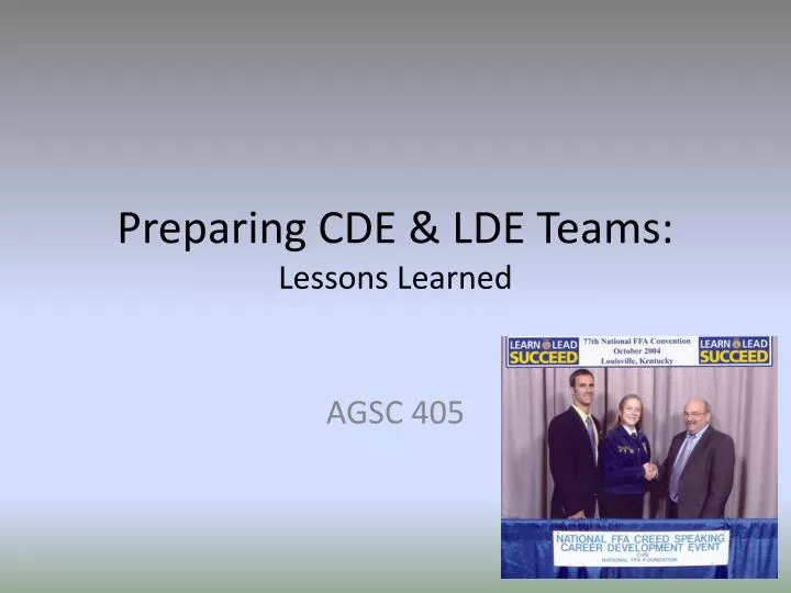 preparing cde lde teams lessons learned