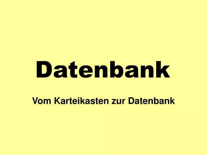 datenbank