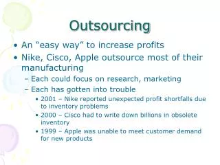 Outsourcing