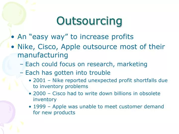 outsourcing