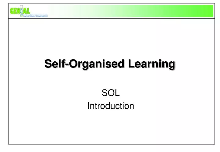 self organised learning
