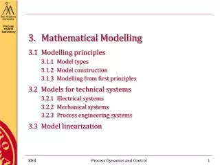 3.	Mathematical Modelling