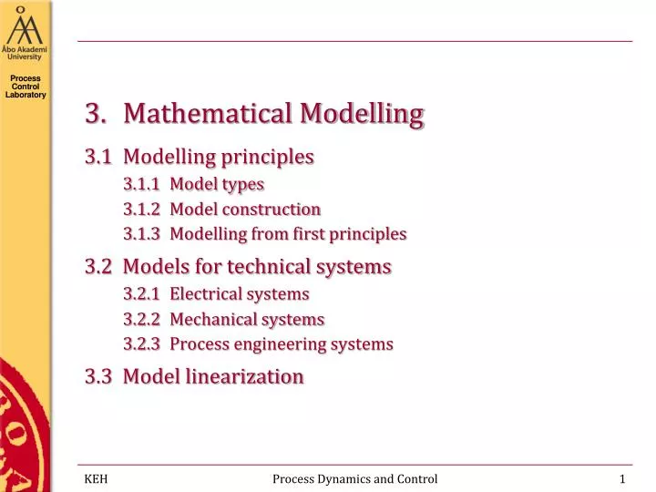 3 mathematical modelling