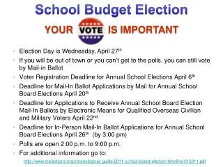 School Budget Election