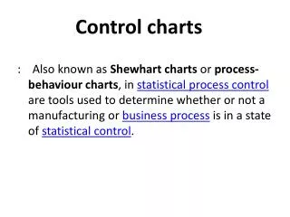 Control charts