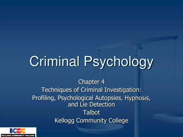 criminal psychology