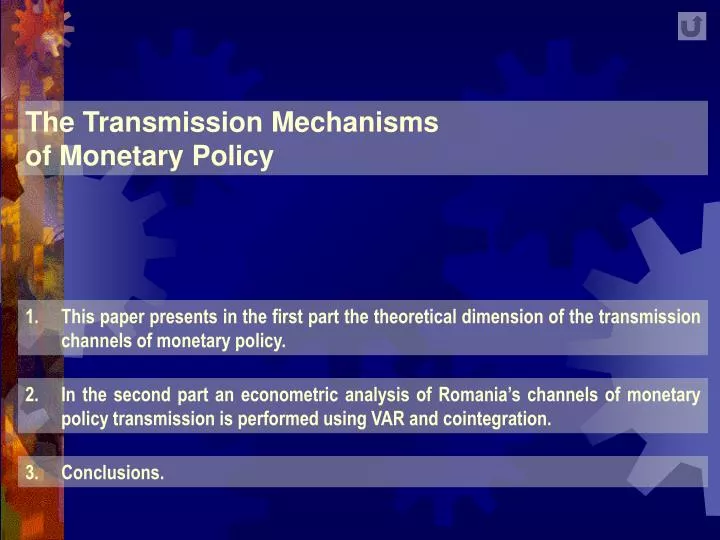 the transmission mechanisms of monetary policy