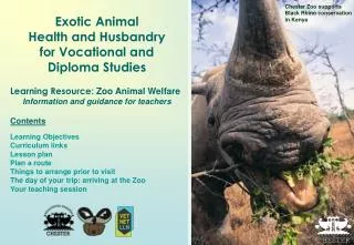 Chester Zoo supports Black Rhino conservation in Kenya