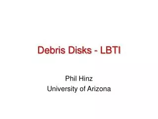 Debris Disks - LBTI