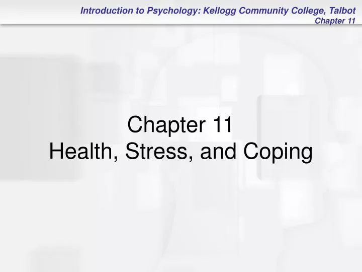 chapter 11 health stress and coping
